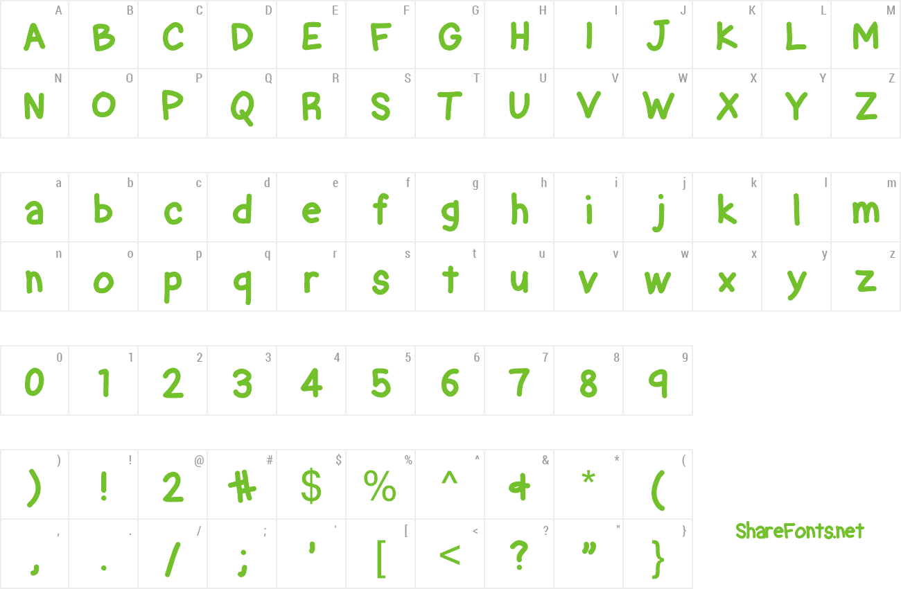 Font Chubby Gothic preview